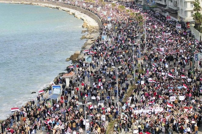 Protestniki v Aleksandriji.