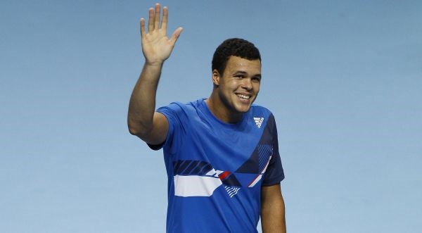 Jo-Wilfried Tsonga se je takole veselili zmage proti Špancu Rafaelu Nadalu, s katero se je uvrstil v polfinale na sklepnem...