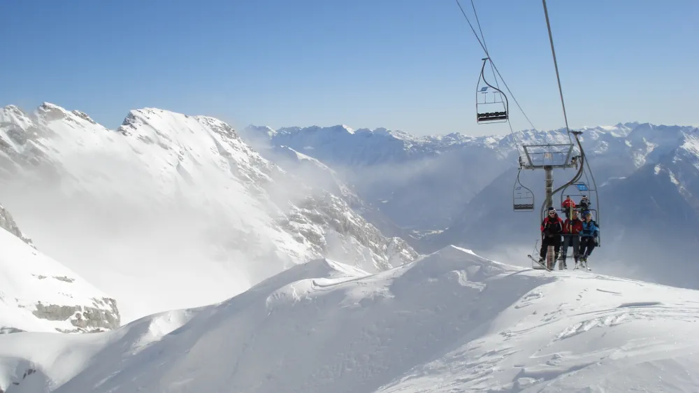 Kanin Sella Nevea, smučišče, zima sedežnica