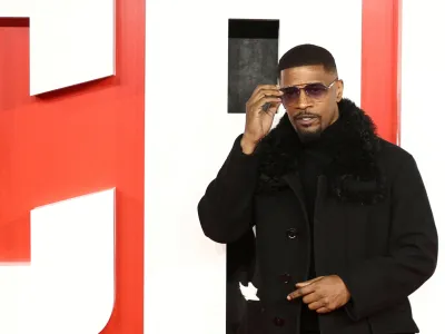 FILE PHOTO: Jamie Foxx attends the premiere of the film "Creed III" in London, Britain February 15, 2023. REUTERS/Henry Nicholls/File Photo