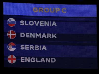 Soccer Football - UEFA Euro 2024 Final Draw - Elbphilharmonie Hamburg, Hamburg, Germany - December 2, 2023 General view of Group C displayed after the draw REUTERS/Kai Pfaffenbach