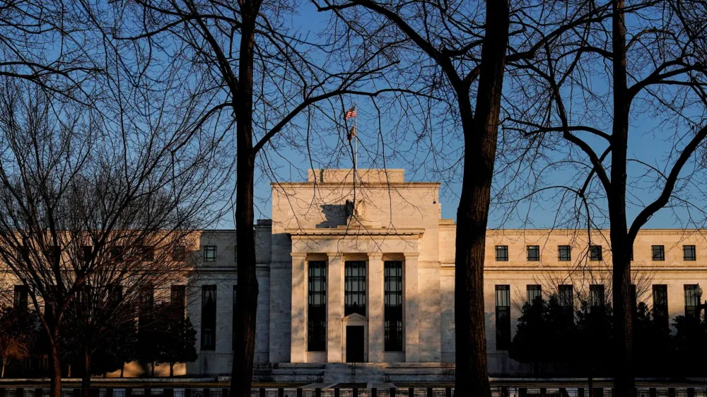 The Federal Reserve building is seen in Washington, U.S., January 26, 2022. REUTERS/Joshua Roberts