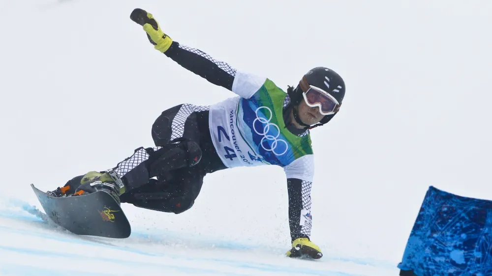 Kanada, Cypress mountain. Zimske olimpijske igre 2010. Deskanje - moski paralelni veleslalom. Slovenski deskar Zan Kosir. Foto: Stanko Gruden/STA