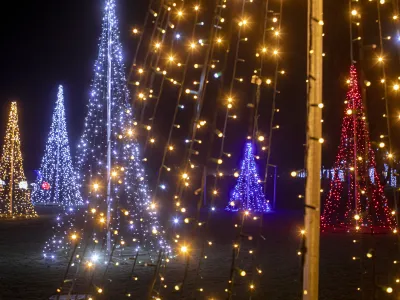 čestitka božič - novo leto- 19.12.2023 – Arboretum volčji potok - praznične lučke veseli december//FOTO: Luka Cjuha