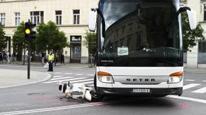 Varnost v prometuNesrečaAvtobusMoped17.05.2024 - Prometna nesreča na Gosposvetski ulici. FOTO: Nik Erik Neubauer