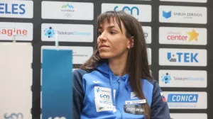 - Lia Apostolovski 04.03.2024.- Tiskovna konferenca Atletske zveze Slovenije po Svetovnem dvoranskem prvenstvu v atletiki v Glasgowu na Škotskem.//FOTO: Bojan Velikonja