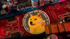 FILE PHOTO: A representation of cryptocurrency Dogecoin is placed on a PC motherboard, in this illustration taken June 16, 2023. REUTERS/Dado Ruvic/Illustration/File Photo