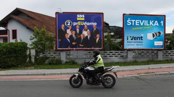 - 22.05.2024. - Predvolilni plakat za Evropske volitve stranke SDS.EU Volitve 2024.//FOTO: Bojan Velikonja