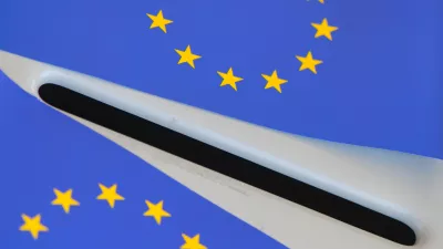 FILED - 17 May 2019, Brandenburg, Frankfurt (Oder): A view of European flags lie on a ballot box. Photo: Patrick Pleul/dpa-Zentralbild/ZB