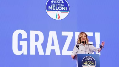 10 June 2024, Italy, Rome: Italian Prime Minister Giorgia Meloni speaks during a press conference on the results of the European elections at the Fratelli d'Italia party electoral committee in Rome. Photo: Roberto Monaldo/LaPresse via ZUMA Press/dpa