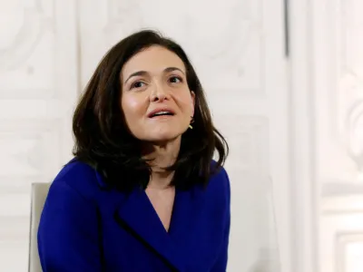 FILE PHOTO: Chief Operating Officer of Facebook, Sheryl Sandberg, attends the "Choose France" summit at the Chateau de Versailles, near Paris, January 22, 2018. REUTERS/Thibault Camus/Pool//File Photo