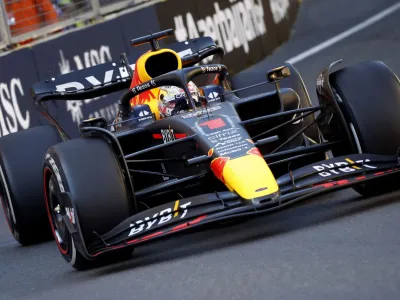 Formula One F1 - Azerbaijan Grand Prix - Baku City Circuit, Baku, Azerbaijan - June 12, 2022 Red Bull's Max Verstappen in action during the race REUTERS/Murad Sezer