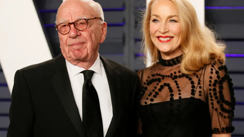 FILE PHOTO: 91st Academy Awards – Vanity Fair – Beverly Hills, California, U.S., February 24, 2019 – Rupert Murdoch and Jerry Hall. REUTERS/Danny Moloshok/File Photo