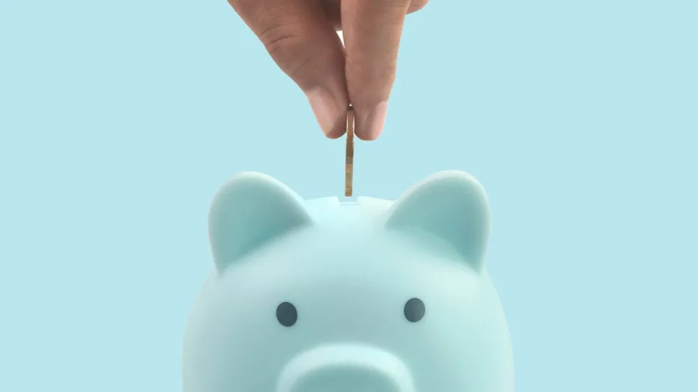 Piggy bank and finance money saving