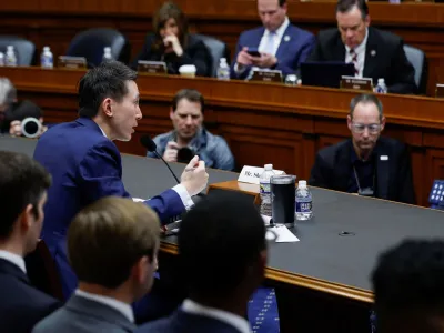 TikTok Chief Executive Shou Zi Chew testifies before a House Energy and Commerce Committee hearing entitled "TikTok: How Congress can Safeguard American Data Privacy and Protect Children from Online Harms," as lawmakers scrutinize the Chinese-owned video-sharing app, on Capitol Hill in Washington, U.S., March 23, 2023. REUTERS/Evelyn Hockstein