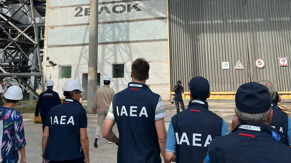 Members of the International Atomic Energy Agency (IAEA) expert mission, led by IAEA Director-General Rafael Mariano Grossi, visit the Russian-controlled Zaporizhzhia Nuclear Power Plant in the course of Ukraine-Russia conflict outside Enerhodar in the Zaporizhzhia region, Ukraine, September 1, 2022. D. Candano Laris/International Atomic Energy Agency (IAEA) /Handout via REUTERS THIS IMAGE HAS BEEN SUPPLIED BY A THIRD PARTY. MANDATORY CREDIT. NO RESALES. NO ARCHIVES.