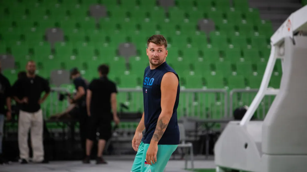 - Luka Dončić- 01.08.2023. Odprti trening slovenske moške košarkarske reprezentance pred prijateljsko tekmo, pred Svetovnim prvenstvom, z Grčijo.//FOTO: Bojan Velikonja