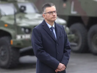 minister za obrambo Marjan Šarec- 31.03.2023 – Slovenska vojska (SV) - Vojašnica Ivana Cankarja Vrhnika - obisk predsednice republike v okviru katerega se je seznanila s stanjem pripravljenosti Slovenske vojske v letu 2022, //FOTO: Jaka Gasar