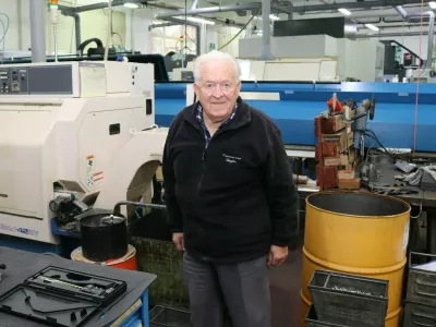 Peter Slatnar, Cerklje na Gorenjskem, najstarejši obrtnik leta 2024 / Foto: Obrtno-podjetniška Zbornica Slovenije