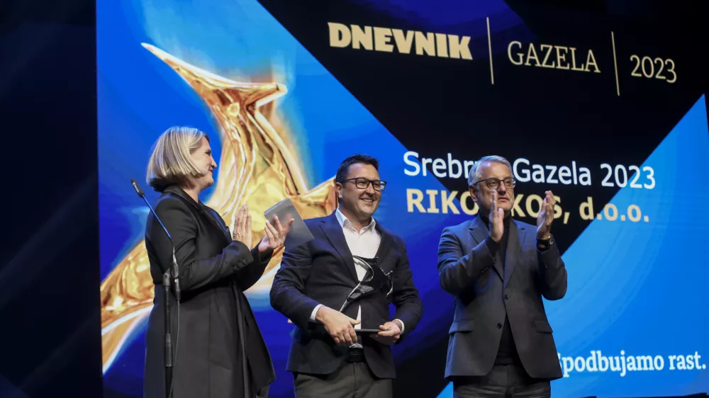 direktor podjetja Riko Ekos Aleš Knavs- 25.10.2023 - 23. Slovenska GAZELA 2023 – izbor najboljših najhitreje rastočih podjetij – sklepna prireditev in podelitev priznanj zlate, srebrne in bronaste gazele 2022 v Cankarjevem domu //FOTO: Luka Cjuha