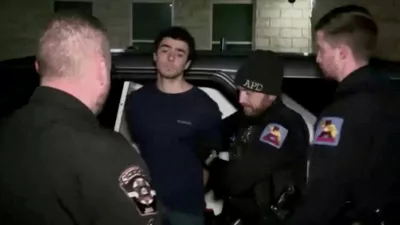 Luigi Mangione, 26, a suspect in the New York City killing of UnitedHealth executive Brian Thompson, arrives for his arraignment at Blair County Court House in Hollidaysburg, Pennsylvania, U.S. December 9, 2024, in a still image from video.  FOX News Channel via REUTERS   NO RESALES. NO ARCHIVES. MANDATORY CREDIT   TPX IMAGES OF THE DAY