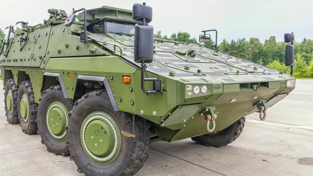 KHDDCE Armoured Transport Vehicle 'Boxer', produced by German company Rheinmetall