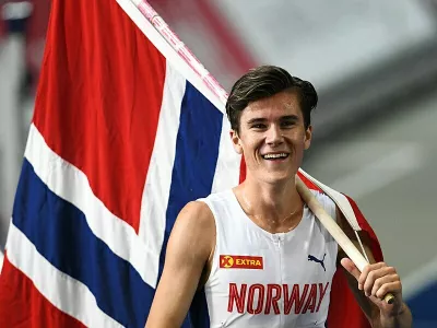 Jakob Ingebrigtsen je na olimpijskih igrah v Parizu poleti osvojil zlato medaljo na 5000 m. Foto: Wikipedia