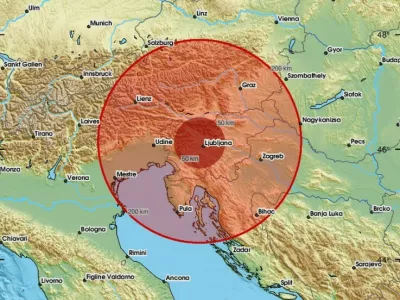 Potresni sunek blizu Škofje Loke