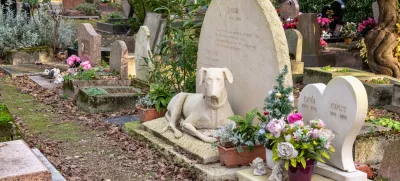 Graves in the pet cemetery of Paris F iStock