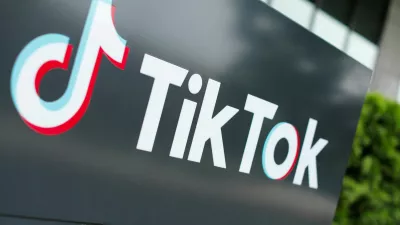 FILE PHOTO: The TikTok logo is pictured outside the company's U.S. head office in Culver City, California, U.S., September 15, 2020.  REUTERS/Mike Blake/File Photo