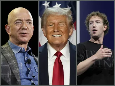 Bezoz, Trump, Zuckerberg Foto: AP