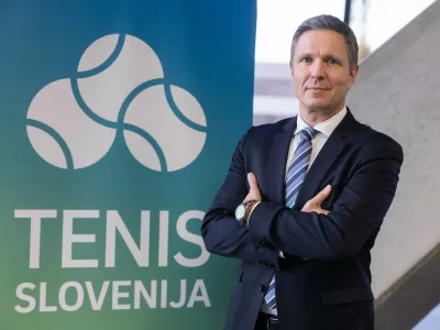 Damjan Kralj posing as a new president of TZS during General Assembly of Tenis Slovenija, on December 16, 2024 in Kristalna palaca, BTC, Ljubljana, Slovenia. Photo by Vid Ponikvar / Sportida