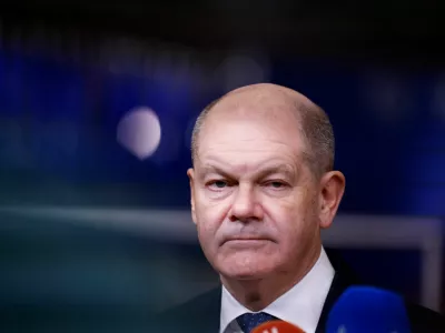 FILE PHOTO: German Chancellor Olaf Scholz attends a European Union and Western Balkans countries' summit in Brussels, Belgium, December 18, 2024. REUTERS/Johanna Geron/File Photo