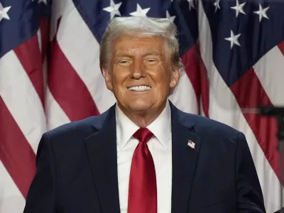 FILE - Republican presidential nominee former President Donald Trump is pictured at an election night watch party, Wednesday, Nov. 6, 2024, in West Palm Beach, Fla. (AP Photo/Alex Brandon, File)