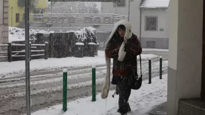 19.01.2024 sneženje v ljubljani - snegFoto: Luka Cjuha