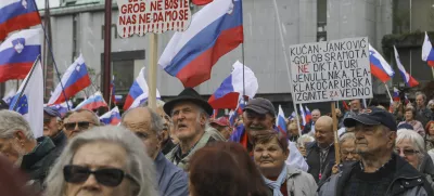 03.05.2023 - shod upokojencev, ki ga pripravljata ljudska iniciativa Glas upokojencev Slovenije in Inštitut 1. oktober; Trg republikeFOTO: Luka Cjuha