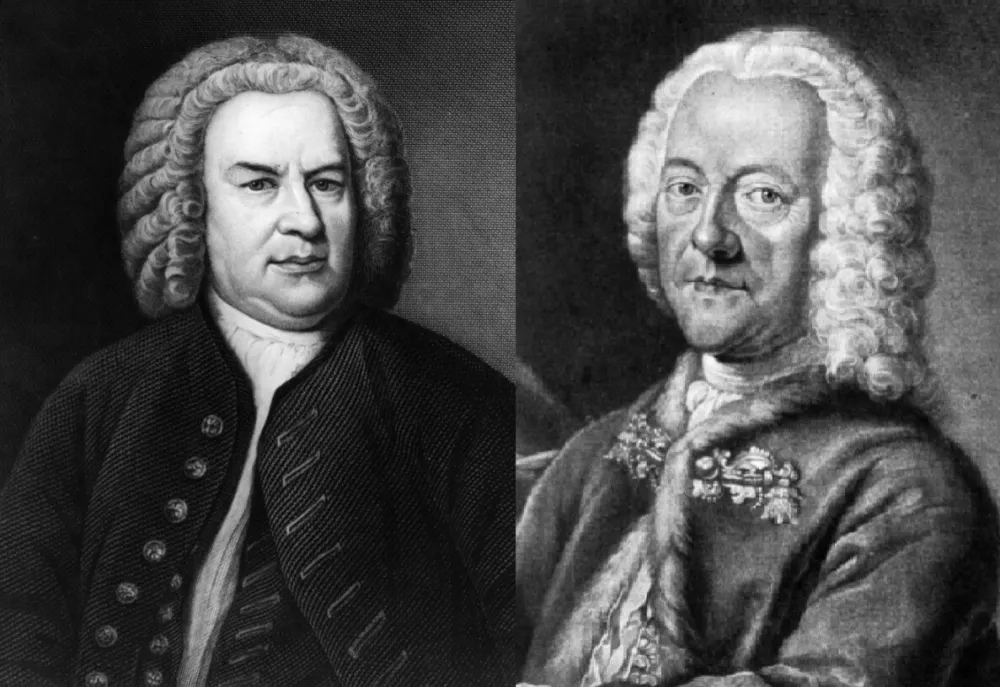 Skladatelja J. S. Bach in G. P Telemann (Foto: Arhiv Slovenske filharmonije)