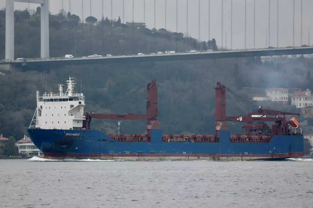 FILE PHOTO: Russian cargo ship Ursa Major transits the Bosphorus in Istanbul, Turkey, April 11, 2023. REUTERS/Yoruk Isik/File Photo