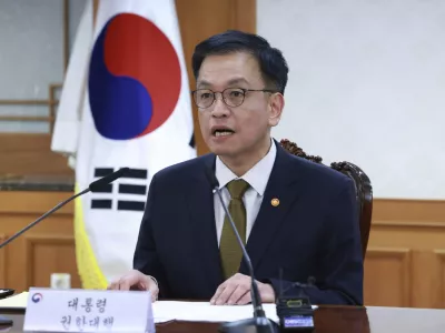 South Korea's acting President Choi Sang-mok speaks during the National Security Council at the government complex building in Seoul, South Korea, Friday, Dec. 27, 2024. (Hong Hae-in/Yonhap via AP)