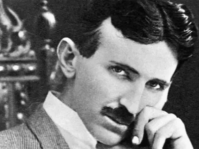 RJY4DR NIKOLA TESLA (1856-1943) Serbian-American inventor and electrical engineer about 1896