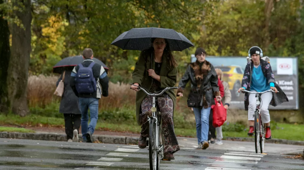 ﻿- 05.11.2019 – vremenska slika – jesen - močan veter in deževje v Ljubljani – vreme –  //FOTO: Luka Cjuha.