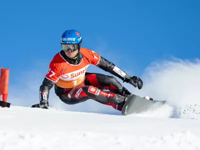 Visa FIS Snowboard Alpine World Cup - Scuol SUI - PGS - KOSIR Zan SLO © Miha Matavz/FIS