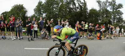 Cycling - UCI World Championships 2024 - Zurich, Switzerland - September 22, 2024 Slovenia's Primoz Roglic in action during the men's elite individual time trial REUTERS/Stefan Wermuth