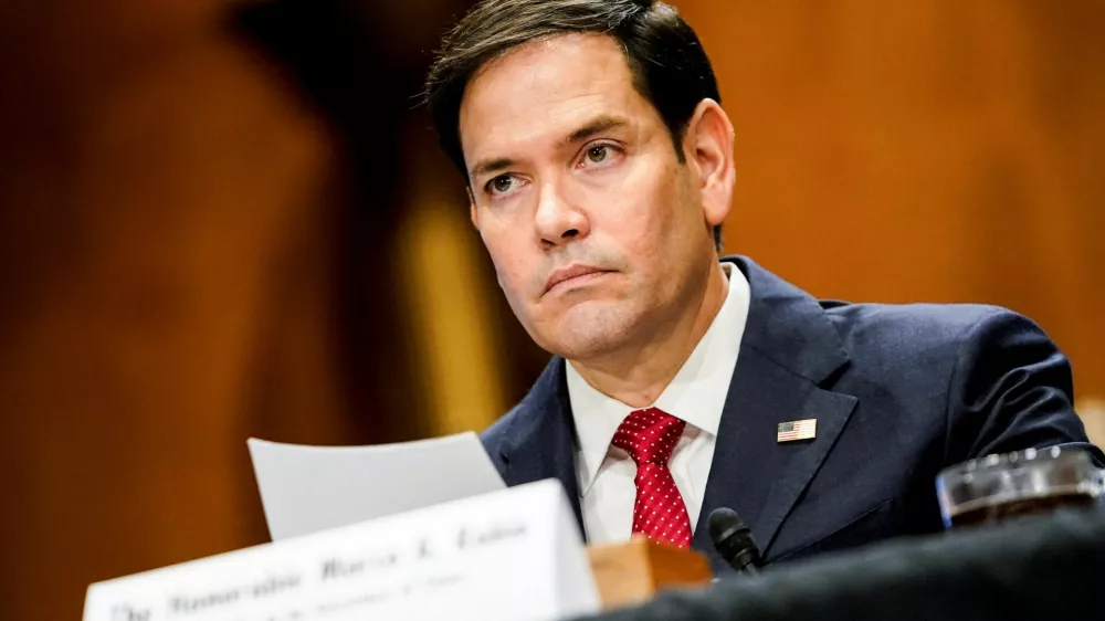 U.S. Senator Marco Rubio, U.S. President-elect Donald Trump's nominee to be secretary of state, sits on the day he testifies during a Senate Foreign Relations Committee confirmation hearing on Capitol Hill in Washington, U.S., January 15, 2025. REUTERS/Nathan Howard