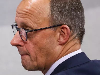 Christian Democratic Party (CDU) party leader Friedrich Merz looks on as he attends a session of the lower house of parliament Bundestag, after he succeeded on Wednesday in getting a motion passed in parliament that calls for a migration crackdown, including the rejection of asylum seekers at the country's land borders, in Berlin, Germany, January 31, 2025. REUTERS/Liesa Johannssen