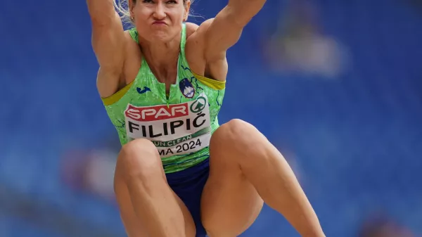 Athletics - European Athletics Championships - Stadio Olimpico, Rome, Italy - June 11, 2024 Slovenia's Neja Filipic in action during the women's long jump qualification REUTERS/Aleksandra Szmigiel