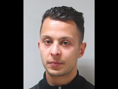 FILE - This undated image made available by Belgium Federal Police shows Salah Abdeslam, the leading suspect and the only surviving member of the nine-member attacking team that terrorized Paris, in Paris on Nov. 13, 2015. The historic trial in Paris of 20 men suspected of critical roles in the Islamic State massacres that killed 130 people in 2015 has ended this week with verdicts against the defendants in France's worst peacetime attack expected on Wednesday June 29. (Belgium Federal Police via AP, File)