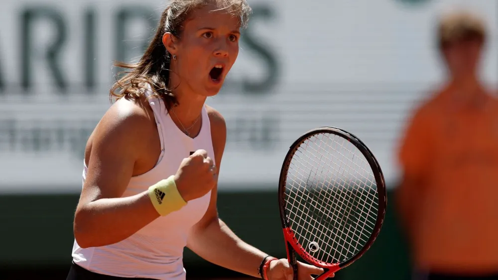 FILE PHOTO: Tennis - Russia's Daria Kasatkina reacts during her French Open semi final match against Poland's Iga Swiatek- Roland Garros, Paris, France - June 2, 2022 REUTERS/Benoit Tessier/File Photo