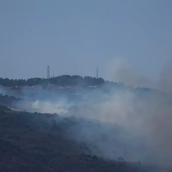 Smoke rises, amid ongoing cross-border hostilities between Hezbollah and Israeli forces, in Kiryat Shmona, northern Israel, June 14, 2024. REUTERS/Ammar Awad