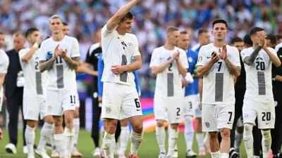 Soccer Football - Euro 2024 - Group C - Slovenia v Denmark - Stuttgart Arena, Stuttgart, Germany - June 16, 2024 Slovenia's Jaka Bijol reacts after the match REUTERS/Angelika Warmuth